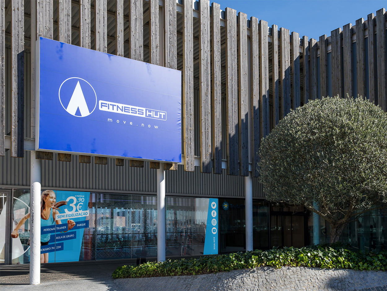 Montra em vinil impresso