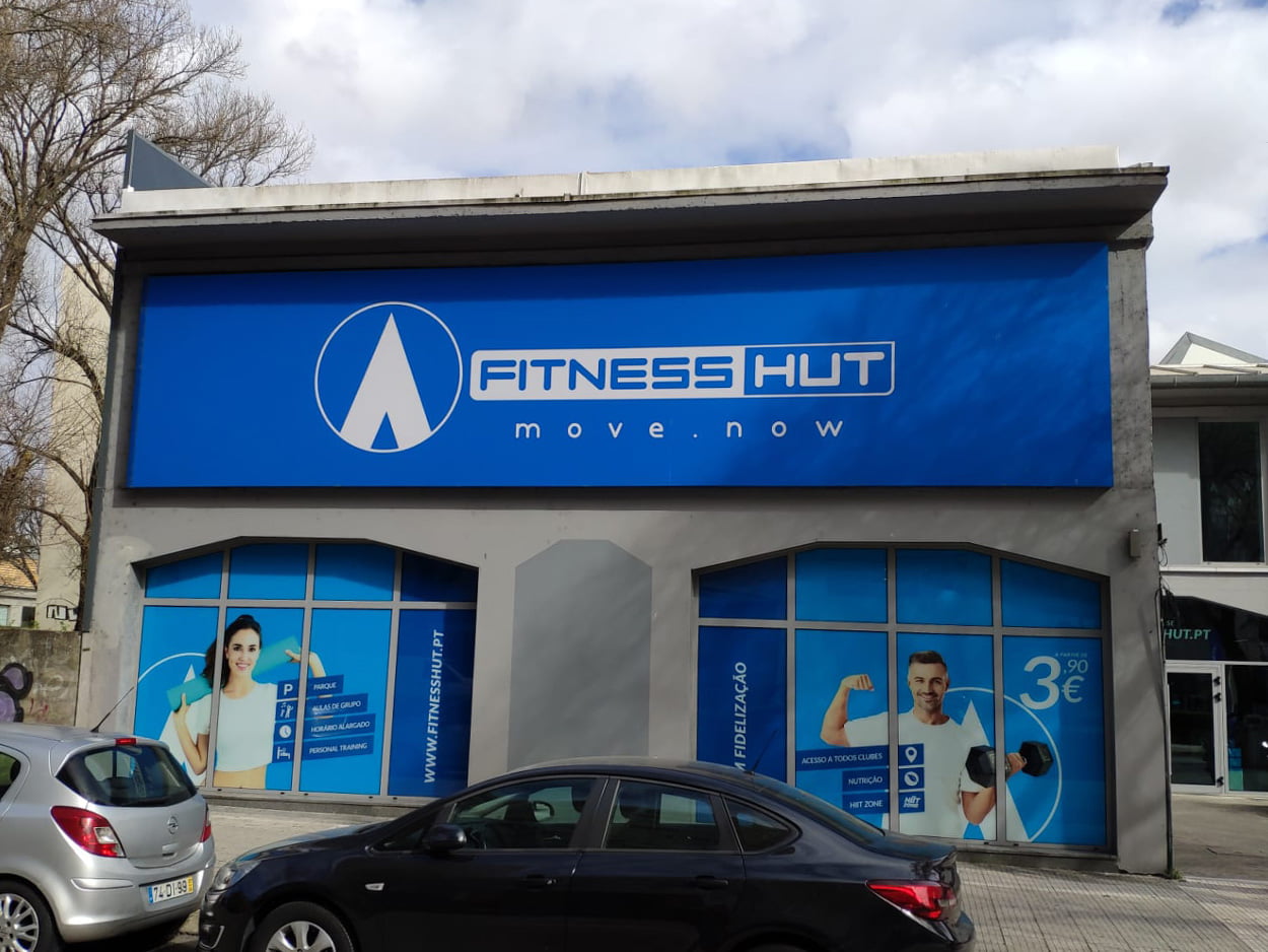 Montra em vinil impresso